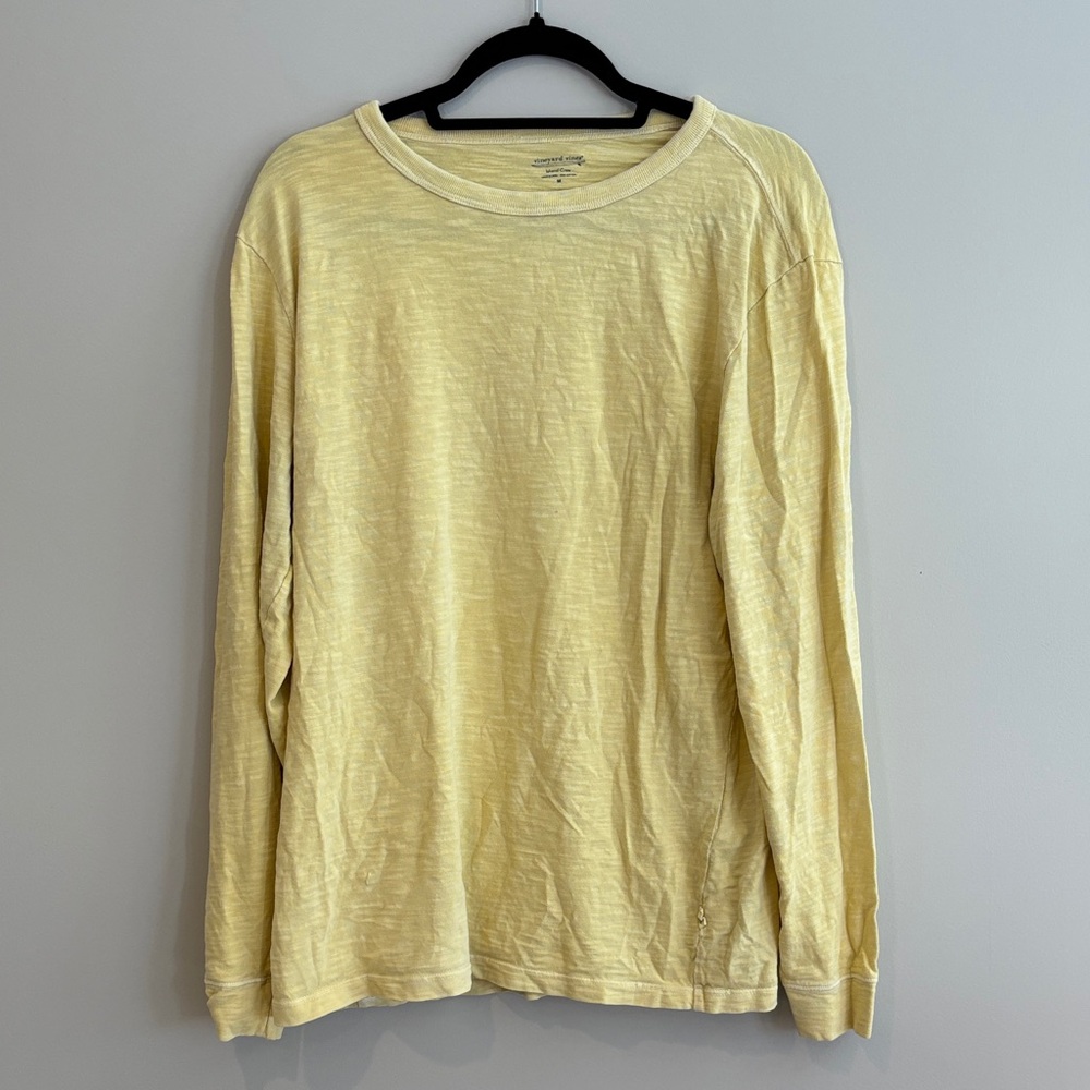 Vineyard Vines Light Yellow Long Sleeve Tee